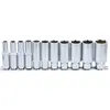 Image de BGS, Clé à douille + douilles, Jeu de douilles six pans, longues 10 mm (3/8") en pouce 11 pièces (5/16")