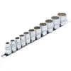 Image de BGS, Clé à douille + douilles, Jeu de Douilles, douze pans 10 mm (3/8") en pouce 11 pièces