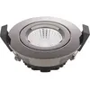 Image de Sigor, Applique + plafonnier, Luminaire encastré Diled 6W 310lm 2700-2100K Downlight noir chrome 36° dimmable (310 lm)