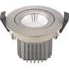 Image de Sigor, Plafonnier, Luminaire encastré Diled 10W 640lm 3000K dimmable acier 36 (640 lm)