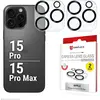Image de Displex Full Cover Camera Lens Glass, Kamera Schutzglas, Platte, Doppelpack (2 pcs, Apple iPhone 15 Pro, Apple iPhone 15 Pro Max), Téléphone portable : film de protection, Noir, Transparent