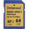 Image de Intenso UHS-I Premium (64 Go, SDXC, U1, UHS-I), Carte mémoire, Or