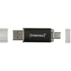 Image de Intenso Twist Line (256 Go, USB-A, USB-C), Clé USB, Noir, Argent