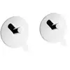 Image de ZACK Peco zelfklevende handdoekhaakjes 4,5cm rond glans RVS