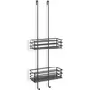 Image de Zack, Rangement pour douche, Panier de douche IPARO inox mat noir à suspendre (25.50 x 14.30 x 74 cm)