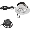 Image de EVN, Plafonnier, PC650N61402 alu poli Spot encastré à LED IP65Ra90, 6W 3000K, 230V, Abstr 38, orientable. (620 lm)