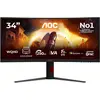 Image de AOC CU34G4ZCA (3440 x 1440 pixels, 34"), Moniteur, Rouge, Noir