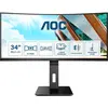 Image de AOC CU34P2A (3440 x 1440 pixels, 34"), Moniteur, Rouge, Noir