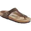 Image de Birkenstock, Femmes, Sandales, Gizeh Birko-Flor Nubuck étroit, Marron, (36)