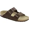 Image de Birkenstock, Unisexe, Sandales, Arizona en cuir nubuck étroit, Marron, (42)