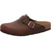 Image de Birkenstock, Unisexe, Sandales, Boston Nubuck huilé normal, Marron, (37)
