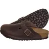 Image de Birkenstock, Unisexe, Sandales, Nubuck de Boston huilé en cuir Étroit, Marron, (39)