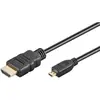 Image de Goobay micro HDMI (Typ D)   HDMI (Typ A) (3 m), Câble vidéo, Noir