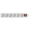 Image de Goobay, Multiprise, Bâti de prises 6x avec interrupteur, 5 m, blanc (6x, CEE 7/4, 5 m)