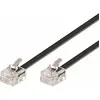 Image de Goobay Câble de raccordement modulaire, noir, 10 m, Téléphone : accessoires