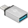 Image de Goobay USB A   USB C (USB-A, 3.20 cm), Adaptateur données + vidéo, Argent