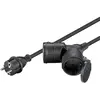 Image de Goobay, Rallonge, Doppel-Verlängerungskabel Outdoor (5 m, CEE 7/3)