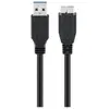 Image de Goobay Câble USB 3.0 SuperSpeed, noir, 1.8 m (1.80 m, USB 3.2 Gen 1), Câble USB