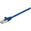 Image de Goobay CAT 5e Câble patch, SF/UTP, bleu, 0.5 m (SF/UTP, CAT5e, 0.50 m), Câble réseau