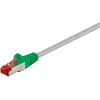 Image de Goobay CAT 6 Câble patch croisé, S/FTP (PiMF), gris, vert, gris-vert, 1 m (S/FTP, CAT6, 1 m), Câble réseau
