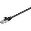 Image de Goobay CAT 5e Câble patch, SF/UTP, noir, 0.5 m (SF/UTP, CAT5e, 0.50 m), Câble réseau