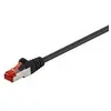 Image de Goobay Câble patch CAT 6, S/FTP (PiMF), noir, 7,5 m (S/FTP, CAT6, 7.50 m), Câble réseau