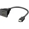 Image de Goobay HDMI   HDMI (20 cm), Adaptateur données + vidéo, Noir