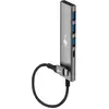 Image de Goobay Slim 4-Port USB-Hub, USB-C auf USB-C/USB-A, 5 Gbit/s (USB-C, 4 ports), Station d’accueil + hub USB, Gris