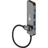 Image de Goobay Slim 5-Port USB-Hub mit HDMI, 5 Gbit/s (USB-C, 5 ports), Station d’accueil + hub USB, Gris
