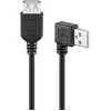 Image de Goobay Câble de rallonge USB 2.0 à haut débit, noir, 0,15 m (0.15 m, USB 2.0), Câble USB