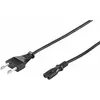 Image de Goobay Câble de connexion Euro (0.50 m), Câble d'alimentation, Noir