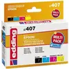 Image de Edding, Cartouche d'impression, Cartouche d'imprimante remplace T0711/T0712/T0713/T0714 Multipack 4 noir, cyan, magenta, jaune (C, CF, M, Y)