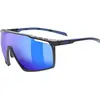 Image de Uvex, Unisexe, Lunettes de sport, Mtn Perform (black-blue matt, mirror blue (S2)), Noir, Bleu