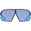 Image de Uvex, Unisexe, Lunettes de sport, sportstyle 237 CV (black matt (bleu), colorvision mirror blue (S2)), Noir