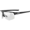 Image de Uvex, Unisexe, Lunettes de sport, axos set (black matt (argent), Clear, Miroir Argent), Noir