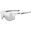 Image de Uvex, Unisexe, Lunettes de sport, axos set (blanc mat (argent), Miroir Argent, Clear), Blanc