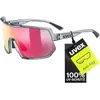 Image de Uvex, Unisexe, Lunettes de sport, sportstyle 235 (Transparent à la fumée, Miroir Rouge), Transparent, Gris