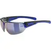 Image de Uvex, Unisexe, Lunettes de sport, Equate (black-blue matt, Miroir Bleu), Bleu, Noir