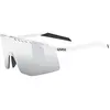 Image de Uvex, Unisexe, Lunettes de sport, pace stage (Blanc Mat, Miroir Argent), Blanc