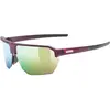Image de Uvex, Unisexe, Lunettes de sport, vectiv set (Cranberry Transparent Mat, Miroir Rose), Pink, Rouge