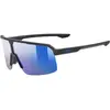 Image de Uvex, Unisexe, Lunettes de sport, ramp (black matt (bleu), Miroir Bleu), Noir