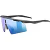 Image de Uvex, Unisexe, Lunettes de sport, ultimate pace ultra CV (Noir mat, colorvision mirror blue (S2)), Noir