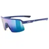 Image de Uvex, Unisexe, Lunettes de sport, dyrt jr. (Bleu Mat, Miroir Vert), Bleu