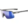 Image de Uvex, Unisexe, Lunettes de sport, dyrt jr. (matelas fumigène, Miroir Bleu), Gris