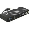 Image de Delock Station d'accueil USB 3.0 (USB-A, 4 ports), Station d accueil + hub USB, Noir