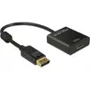 Image de Delock 62607 DP à l'adresse (HDMI, 16 cm), Adaptateur données + vidéo, Noir