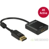 Image de Delock 62607 Adapter DisplayPort 1.2 male > HDMI female 4K Actief zwart
