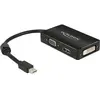 Image de Delock Mini DP zu (DVI, VGA, HDMI, 16 cm), Adaptateur données + vidéo, Noir