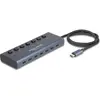 Image de Delock USB 5 Gbps Hub mit 7 USB Type-C Ports mit Schalter da (USB-C, 7 ports), Station d’accueil + hub USB, Bleu