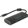 Image de Delock USB 3.0 Adapter (USB-C, 3 ports), Station d’accueil + hub USB, Noir